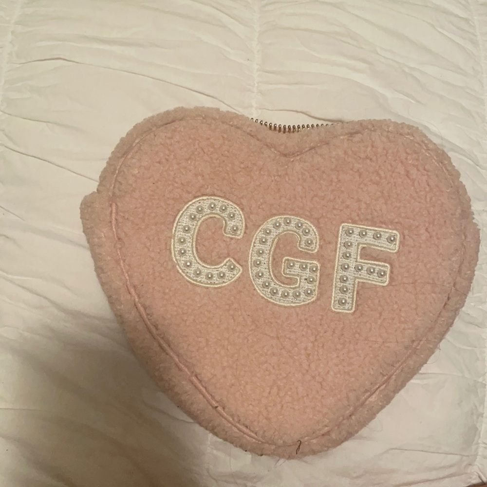 Stoney clover pink cozy heart pouch